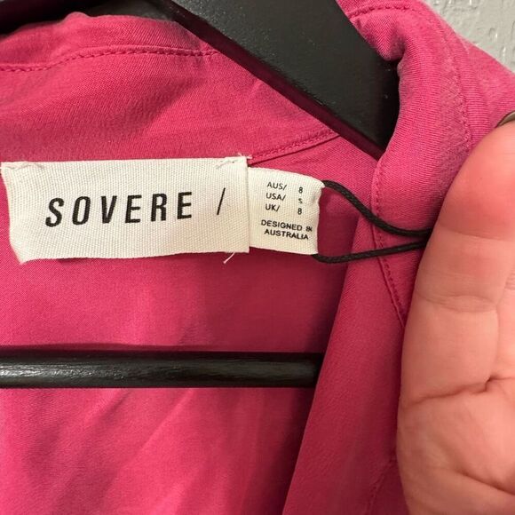 Revolve Sovere Atone Midi Shirt Dress in Magenta Size Small - Picture 9 of 9